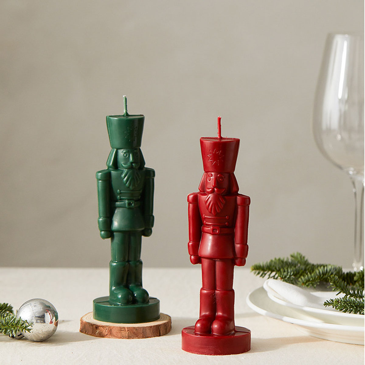 Nutcracker Figurine - 대형 호두까기 인형 플라스틱 양초 몰드
