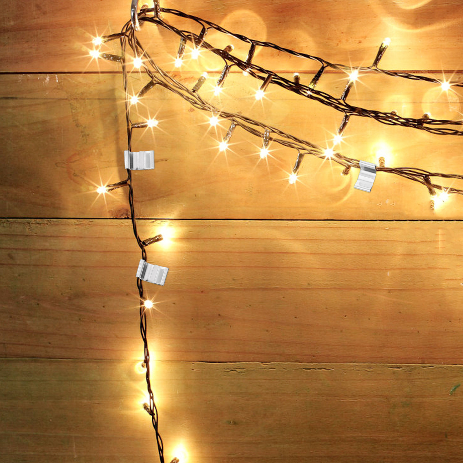 Christmas Lights Outdoor - 100개 녹 방지 금속 거터 조명