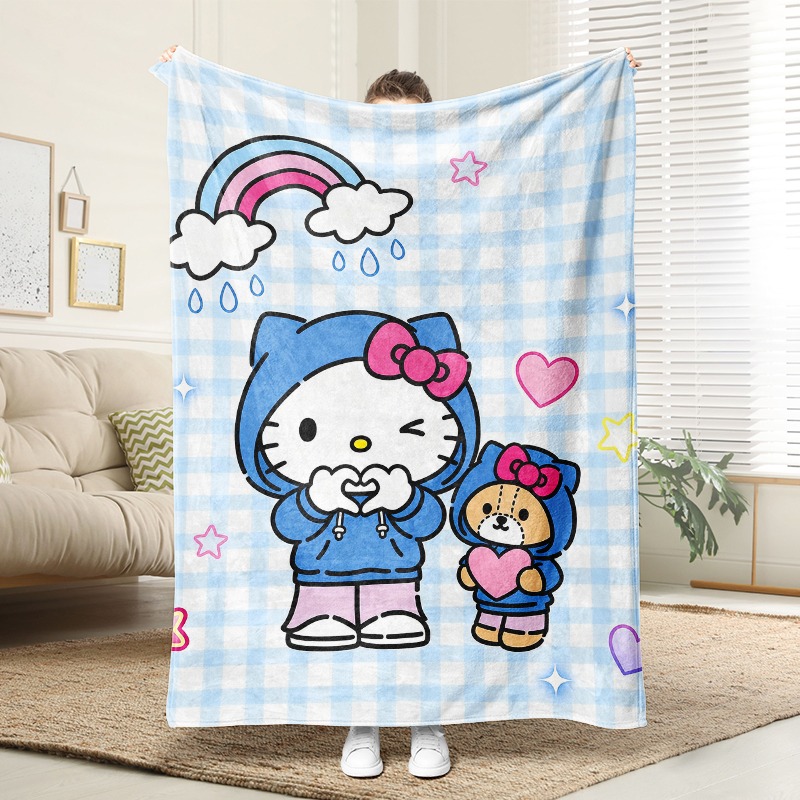 Christmas Throw Blanket - 산리오 담요 헬로키티 곰 플레이드 플리스