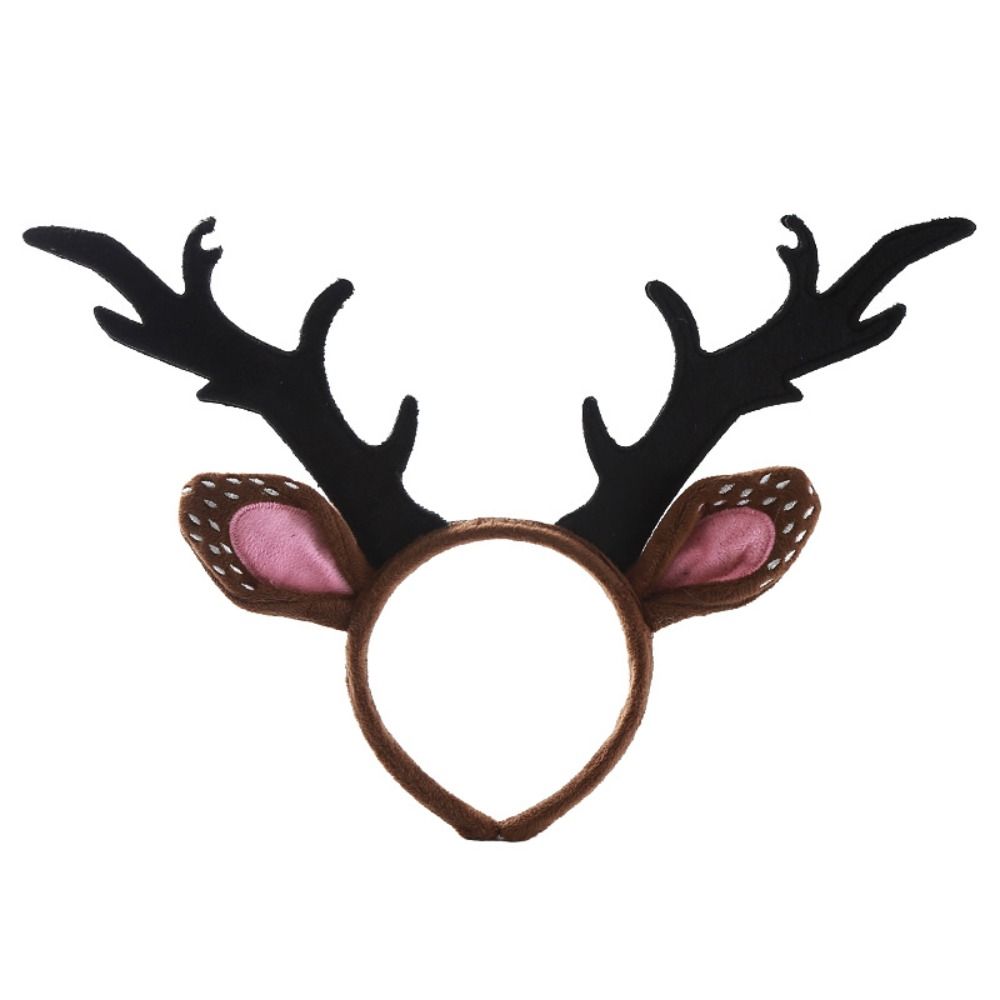 Reindeer Antlers Headband - 패션 반짝이는 크리스마스 헤어밴드 엘크 볼