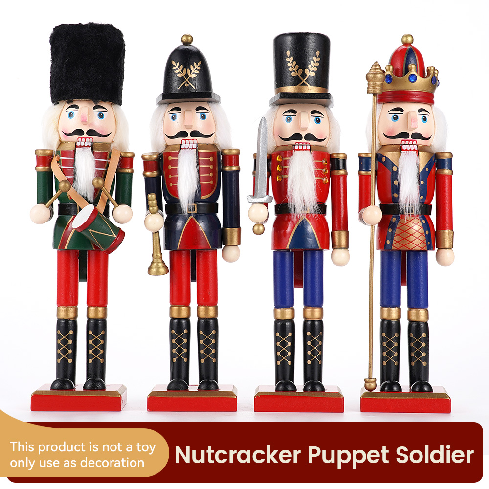 Nutcracker Figurine - 30cm 나무 호두까기 인형 장식 군인