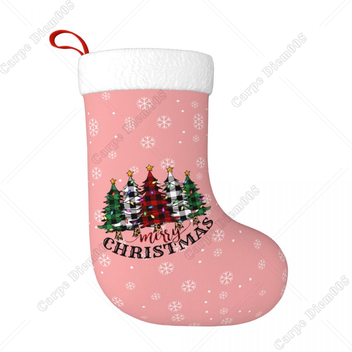 핑크 눈송이 크리스마스 트리 스타킹, 대형 크리스마스  - Christmas Stocking Hanging 리뷰 및 가격