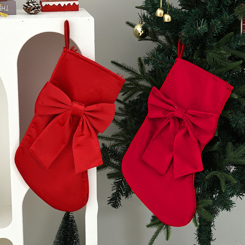 크리스마스 양말 1개, 리본 선물 가방, 크리스마스 벽 - Christmas Stocking Hanging 리뷰 및 가격