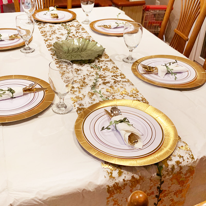 웨딩 테이블 러너 로즈 골드 스팽글 금속 메쉬 식탁보, - Christmas Table Runner 리뷰 및 가격