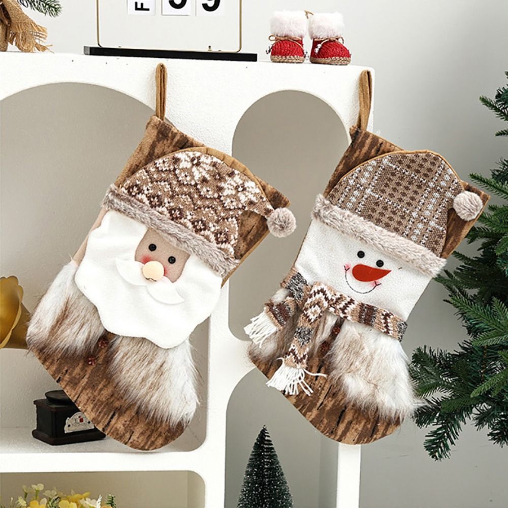 만화 크리스마스 양말 산타 눈사람 사슴 휴일 장식 계절 - Christmas Stocking Hanging 리뷰 및 가격