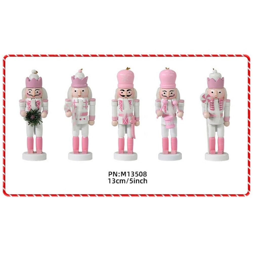 5PCS 마카롱 파우더 크리스마스 호두까기 인형 빈티지 - Nutcracker Figurine 리뷰 및 가격