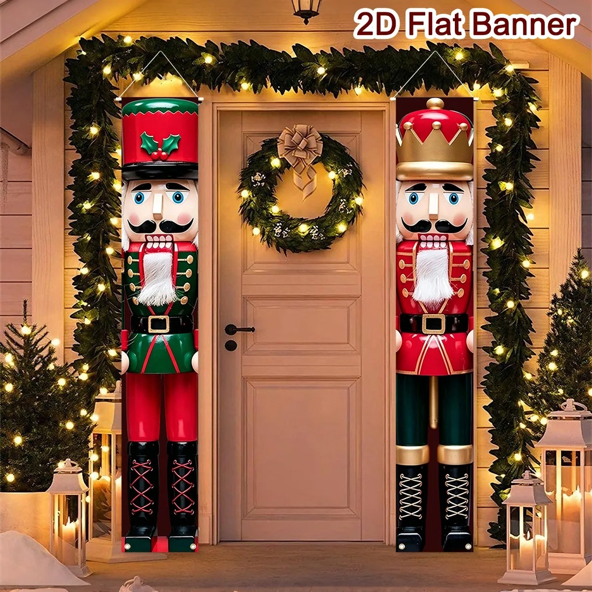 크리스마스 현관 배너 세트 군인 호두까기 인형 수직 문 - Nutcracker Figurine 리뷰 및 가격