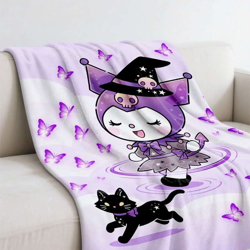 산리오 담요 아늑한 보라색 마녀 검은 고양이 플란넬 담 - Christmas Throw Blanket 리뷰 및 가격