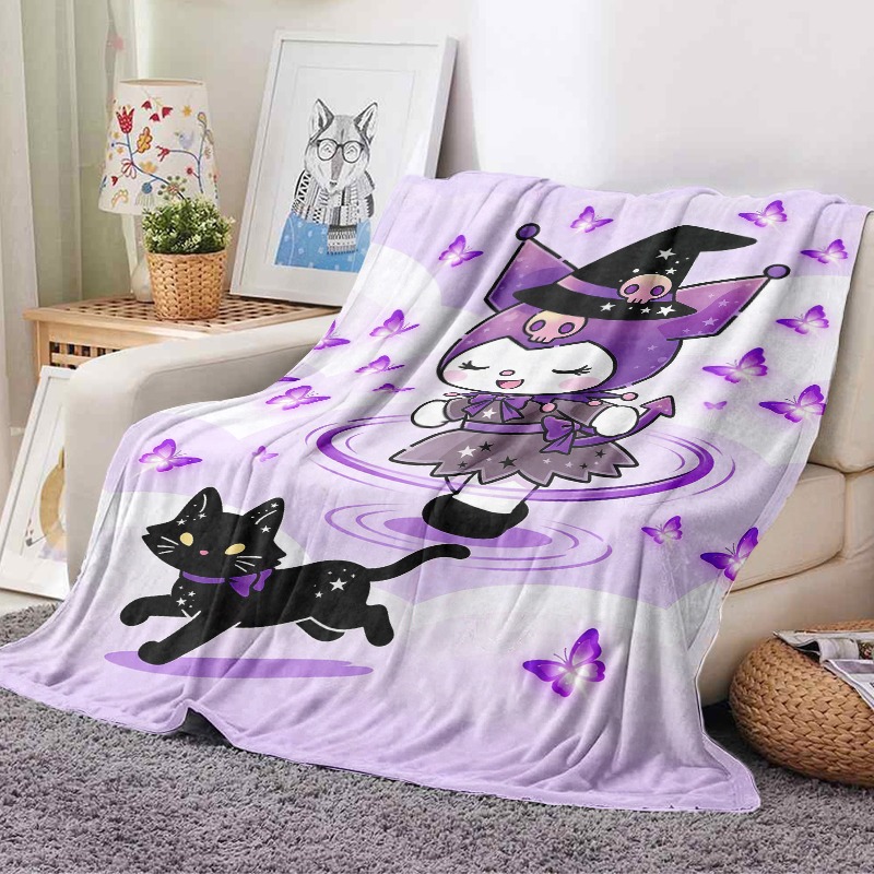 산리오 담요 아늑한 보라색 마녀 검은 고양이 플란넬 담 - Christmas Throw Blanket 리뷰 및 가격