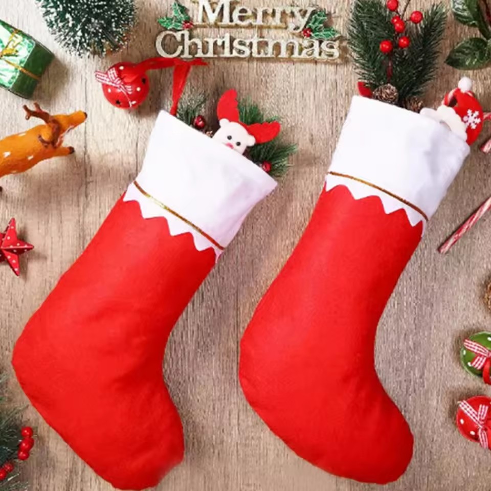 1/3/6개 크리스마스 스타킹, 빨간색 흰색 테두리 장 - Christmas Stocking Hanging 리뷰 및 가격
