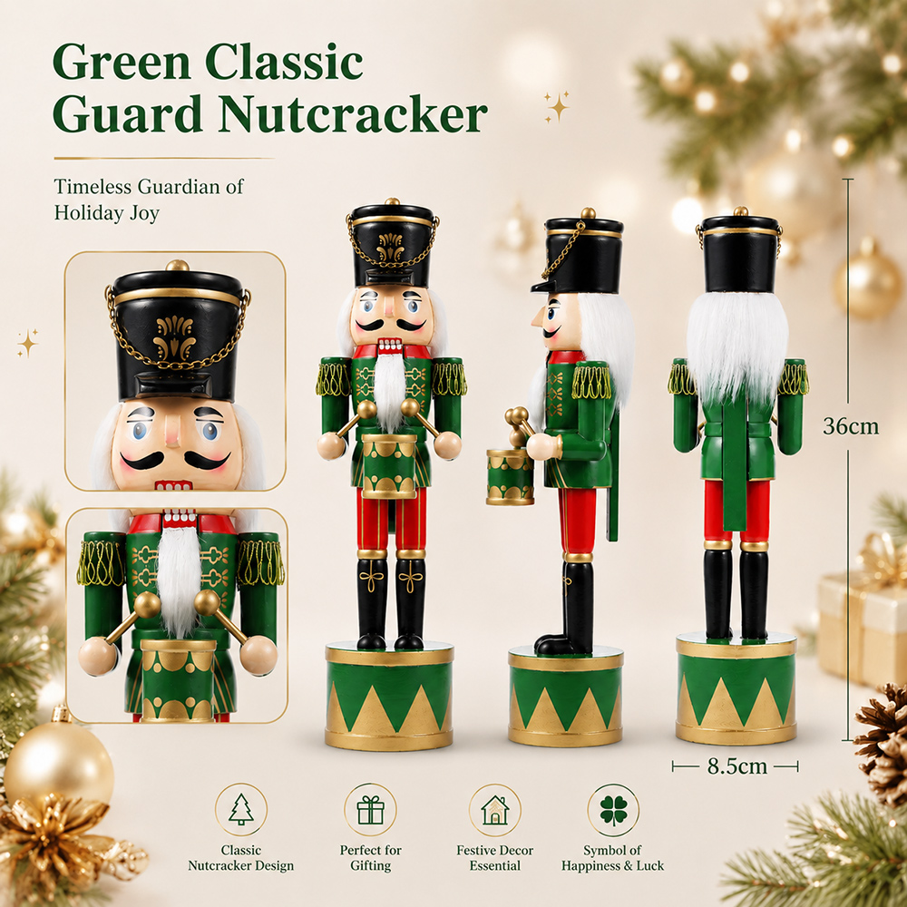 36CM 크리스마스 호두까기 인형 새로운 스타일의 나무 - Nutcracker Figurine 리뷰 및 가격