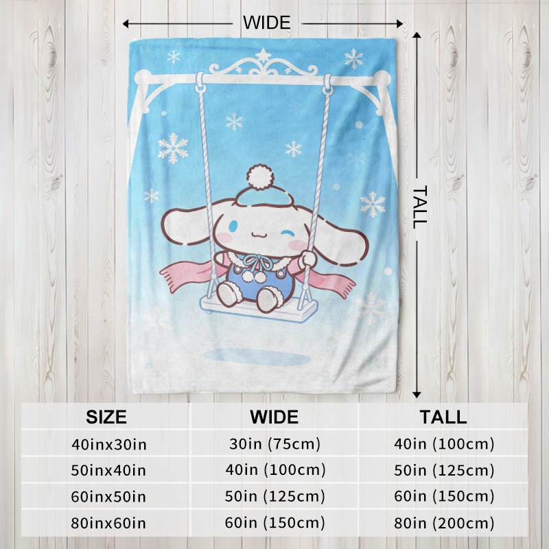 산리오 담요 시나모롤 겨울 스윙 플러시 담요, 눈송이  - Christmas Throw Blanket 리뷰 및 가격