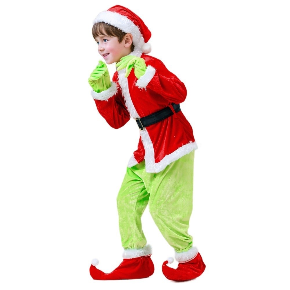 새로운 녹색 모피 동물 메리 크리스마스 의상 세트 멋진 - Elf Costume Christmas 리뷰 및 가격