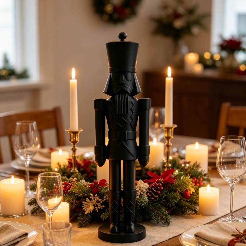 미니멀리스트 블랙 호두까기 인형 병사 조각상, 3D 프 - Nutcracker Figurine 리뷰 및 가격