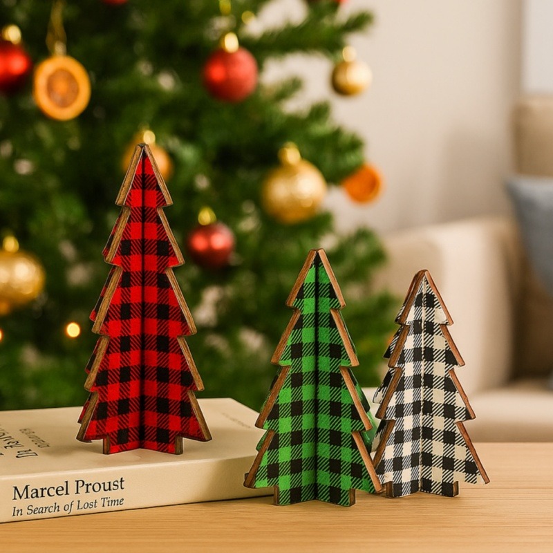 3개 세트 크리스마스 장식 체크무늬 나무 테이블탑 트리 - Christmas Throw Blanket 리뷰 및 가격