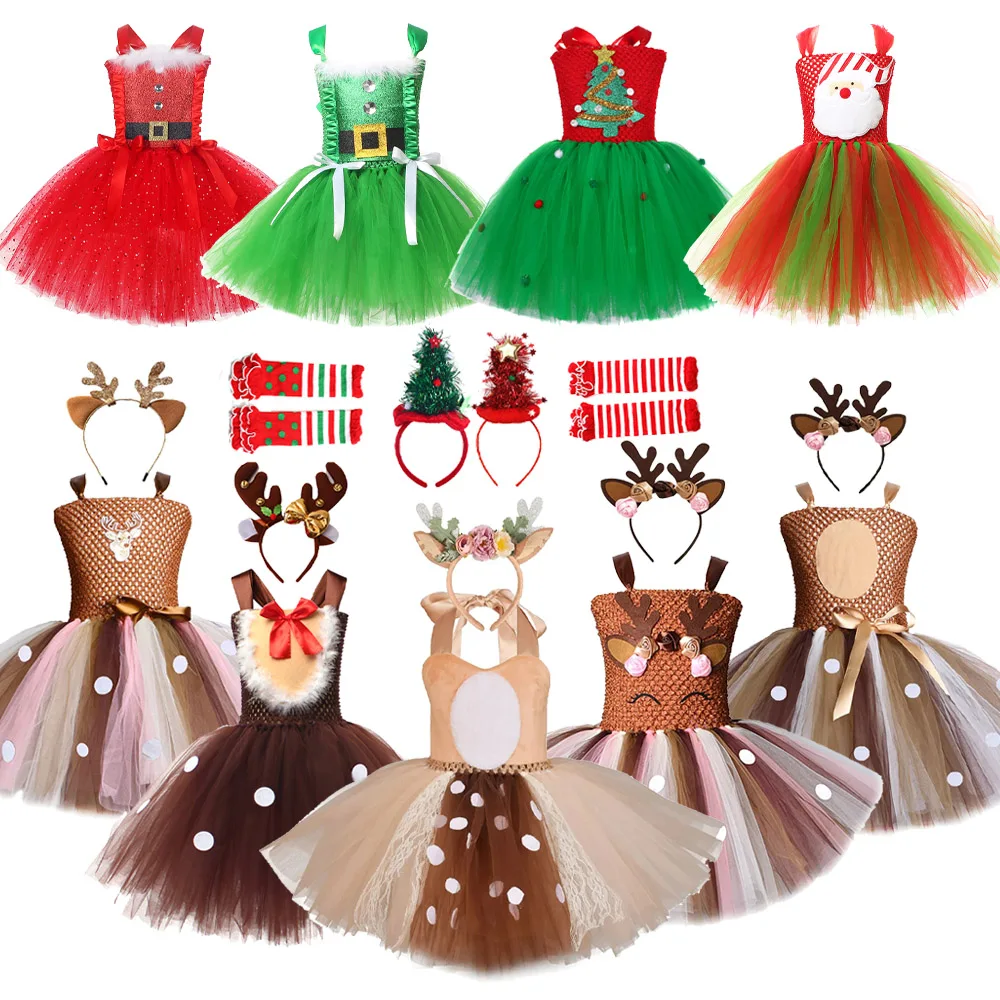 크리스마스 어린이 튜튜 드레스 순록 산타 엘프 의상 휴 - Elf Costume Christmas 리뷰 및 가격