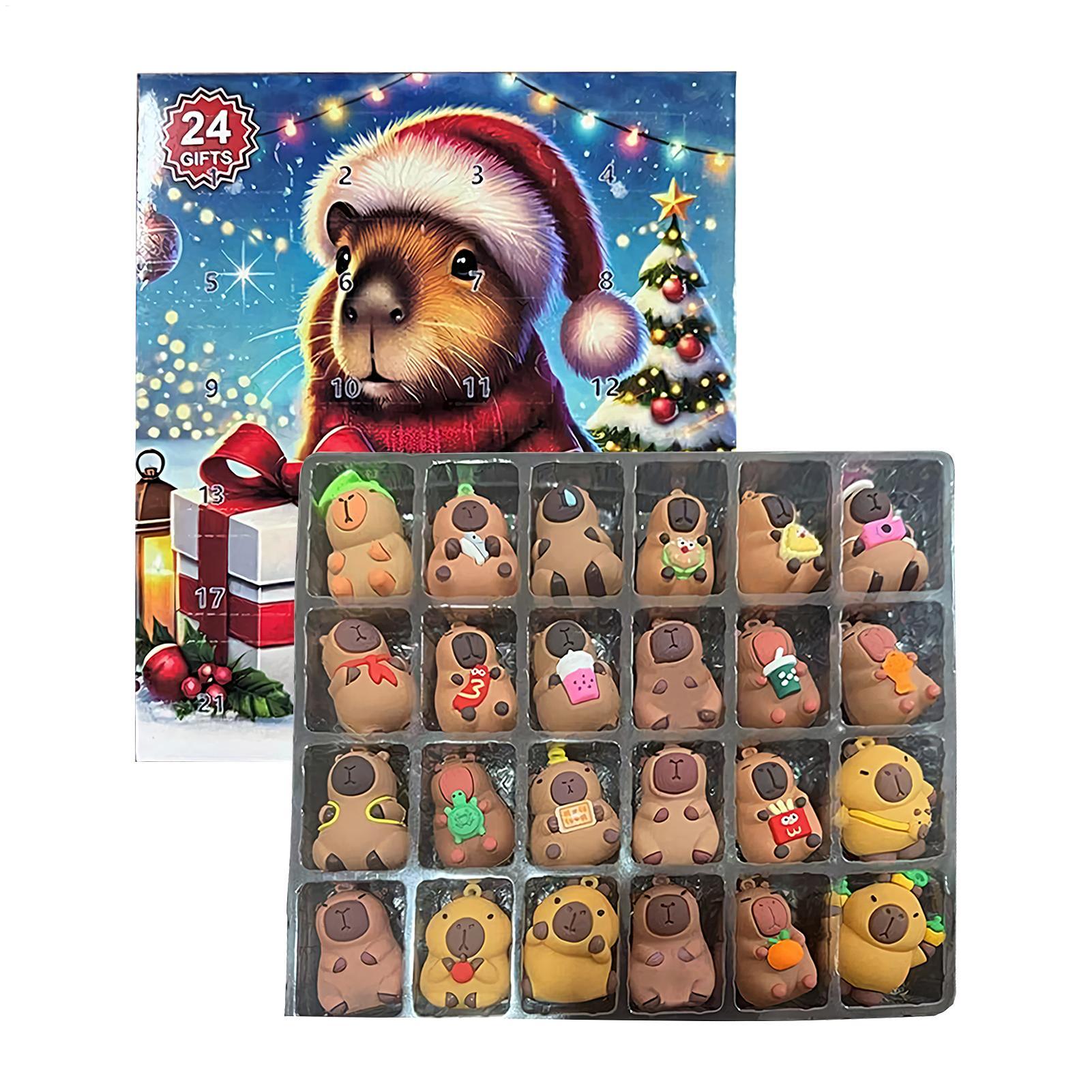 새로운 카피바라 크리스마스 카운트다운 캘린더, 미니어처 - Advent Calendar Gift 리뷰 및 가격