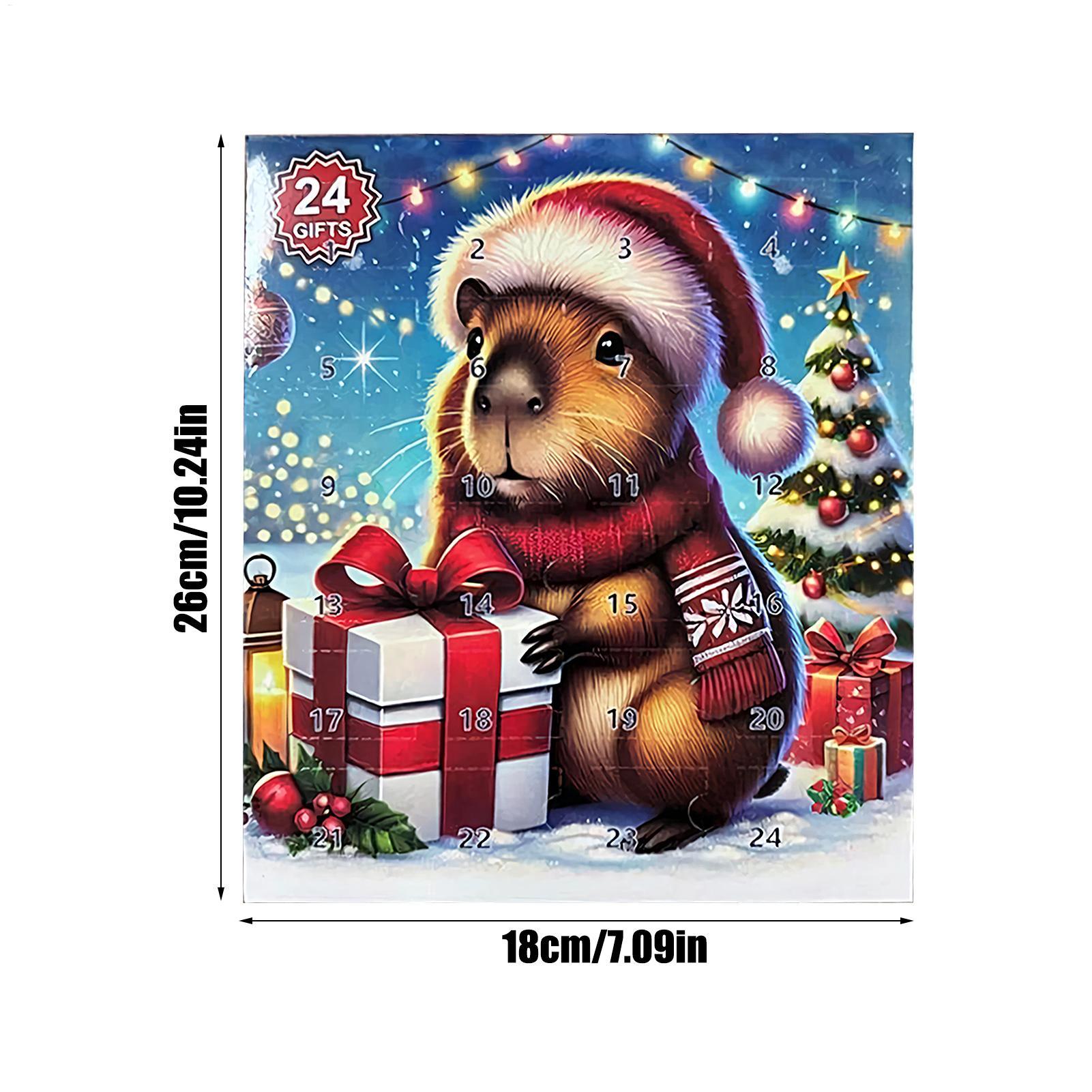 새로운 카피바라 크리스마스 카운트다운 캘린더, 미니어처 - Advent Calendar Gift 리뷰 및 가격