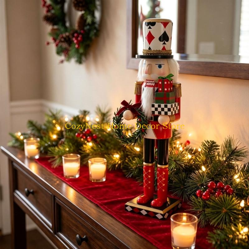 92MF 크리스마스 포커 테마 호두까기 인형 조각상(실 - Nutcracker Figurine 리뷰 및 가격